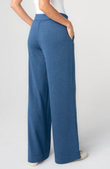 Pull-on Pleated Wide Leg
