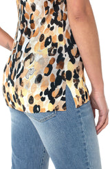 Sleeveless Sweater with Side Slits