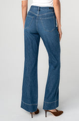Relaxed High Rise Seamed Bootcut