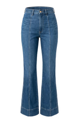Relaxed High Rise Seamed Bootcut