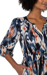 3/4 Sleeve Tiered Maxi Dress