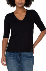 Double Layer Rib Knit Top