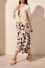 Button-Front Coat With Drawcord Hem