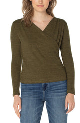 Drape Front Knit Top