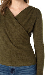 Drape Front Knit Top