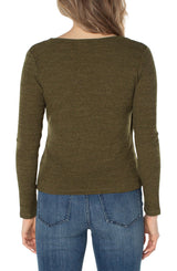 Drape Front Knit Top