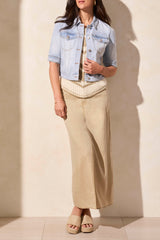 Stretch Denim Short Sleeve Jacket