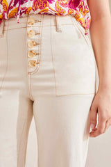 Brooke High Rise Button Fly Wide Leg