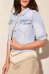 Stretch Denim Short Sleeve Jacket