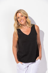 Cotton Slub V-Neck Tank