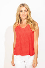 Cotton Slub V-Neck Tank