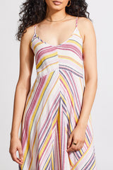 Linen Dress with Knot Back