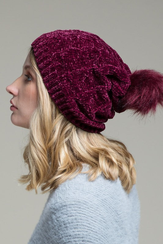 Leopard Chenille Beanie