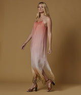 Pink Bebe Italian Silk Maxi Dress