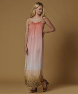 Pink Bebe Italian Silk Maxi Dress