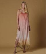 Pink Bebe Italian Silk Maxi Dress