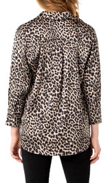 V-Neck Leopard Blouse