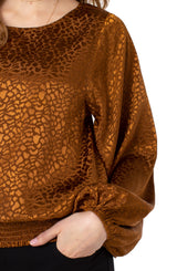 Liverpool Amber Blouse with Smocked Waistband