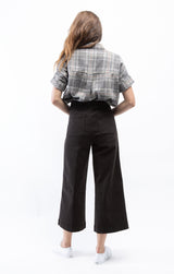 High-Rise Clean Wide Leg Crop Pant