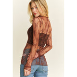 Brown Lace Top
