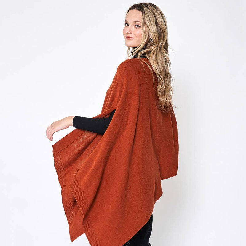 Solid Wrap Poncho