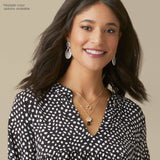 Hammered Two-Toned Double Hoop Earrings: Mixed