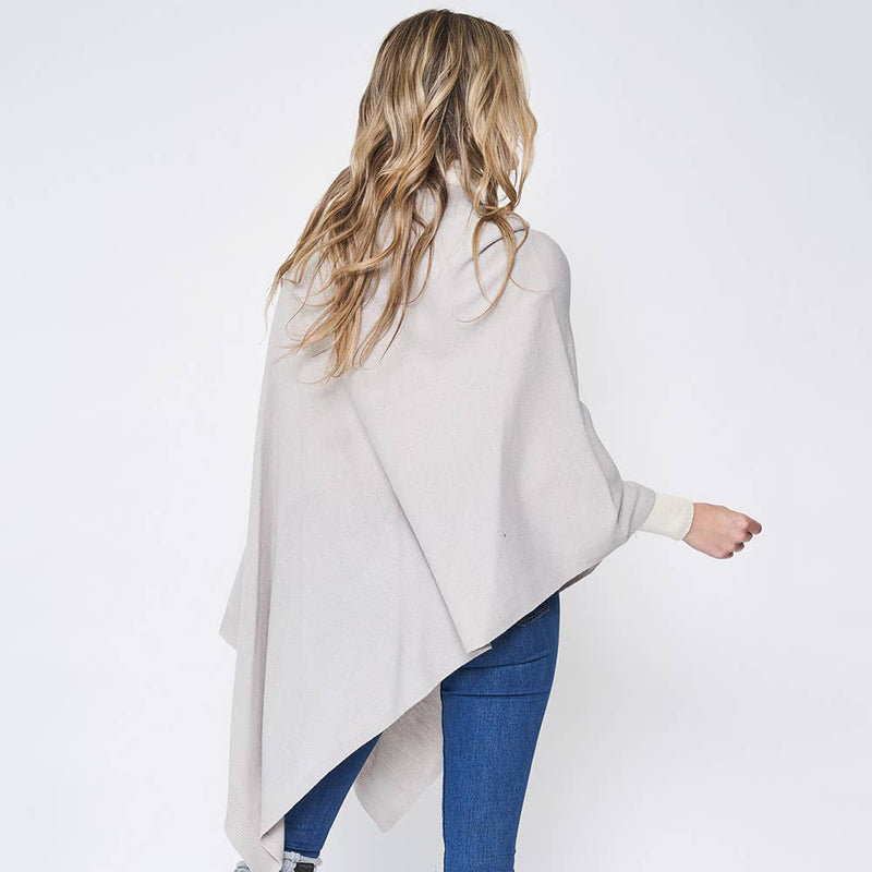 Solid Wrap Poncho