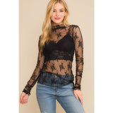 Black or Ivory Lace Top