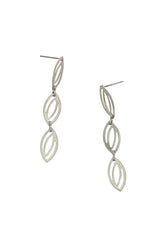 Geo Oval Drop Post Earrings: 345-17EG Gold