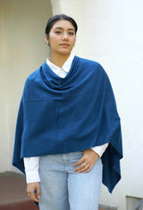 Cashmere Poncho Peacock 