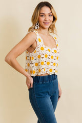 Cute Daisy Crochet Crop Top 🌼 | Trendy Summer Fashion: Natural
