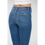 MID RISE BOOT CUT CROP: MEDIUM BLUE / 27