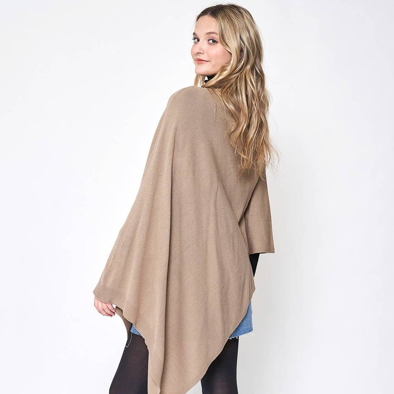 Solid Wrap Poncho