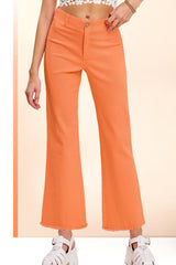 MCP3113-Soft Washed High Waisted Flare Pants 4th of july: Fade Olive / XL