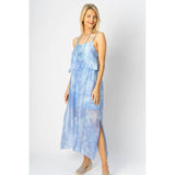 T/D long silk Dress: Mint