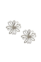 Wild Daisy Post Earrings: 338-270ES Silver