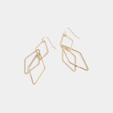 Dangling Diamond Shapes - Gold: Gold