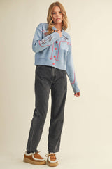 Cropped Western Cardigan