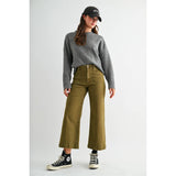 HIGH-RISE WIDE CROP PATCH POCKET: NUTRIA / 30