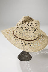 Open-Weave Panama Hat: LIGHT BROWN / 2 / ONE SIZE (OS)