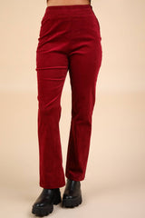 Velvet Boot Cut Pants