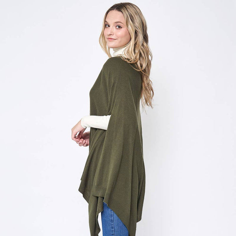Solid Wrap Poncho