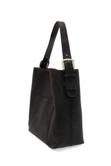 Hobo Handle Rich Faux Suede Handbag: L8235-20 Rust