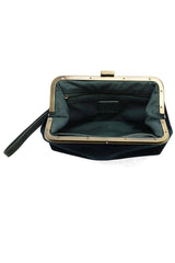Velvet Vivie Frame Lock Convertible Crossbody/Wristlet: L8250-53 Burgundy