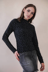 Leopard Velvet Fitted Top