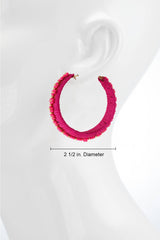 Thread Wrapped Hoop Earring : FUCHSIA(GDFUS)