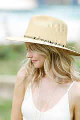Braided Double Band Panama Hat: BLACK / 2 / ONE SIZE (OS)