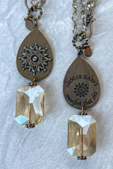 Choose Happy Necklace in Bronze