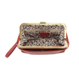 Vivie Frame Convertible Crossbody/Wristlet: L8194-05 Ruby