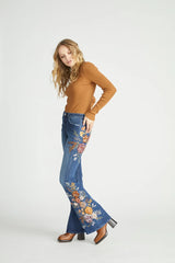 Farrah Wildflower Flare Jeans
